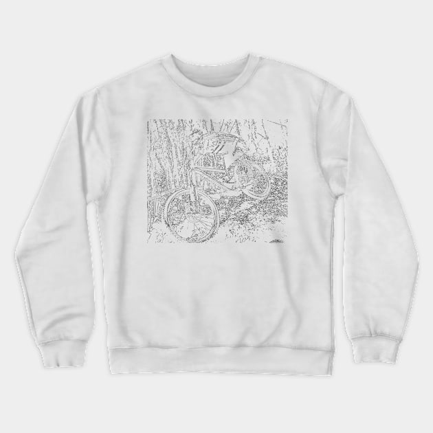 mtb downhill Crewneck Sweatshirt by rickylabellevie